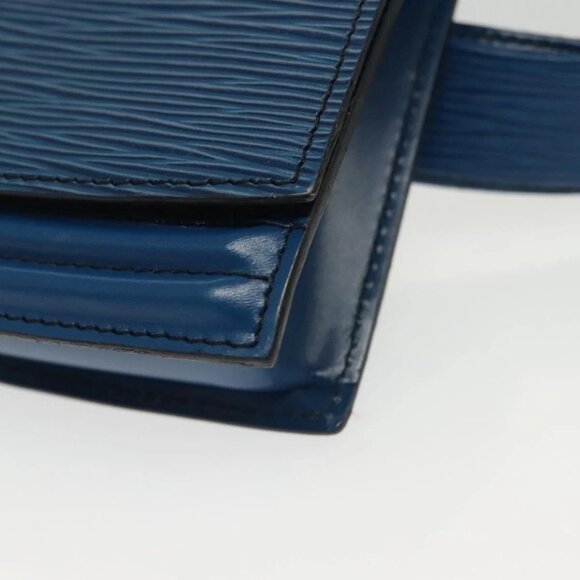 LOUIS VUITTON Epi Ceinture Tilsitt Pochette Pouch Blue M52605 LV Auth 139516 - Picture 5 of 16